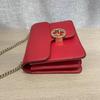 [Pre-Owned] Gold Double G Chain Shoulder Strap Crossbody Accordion Bag - Very Good #1FX8QZ