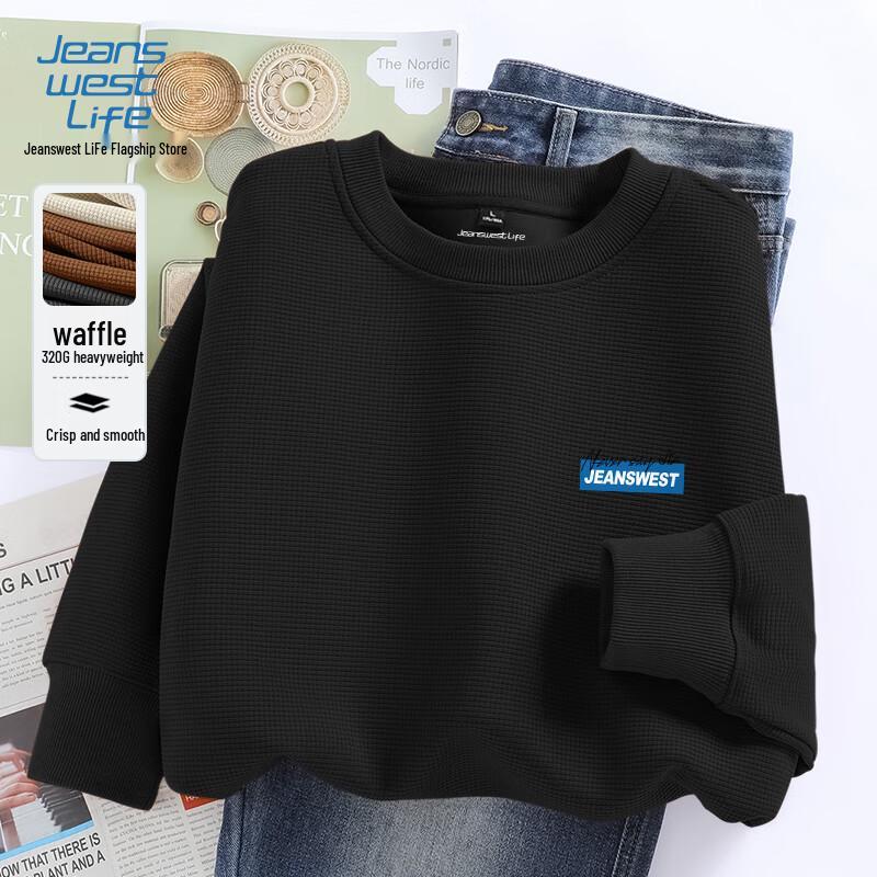 

JEANSWEST LIFE Men s Loose Fit Pullover Sweatshirt L