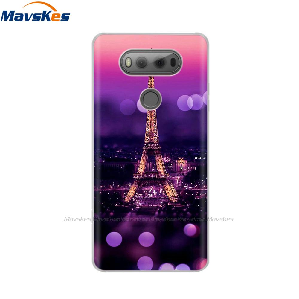 Funda Transparente para LG V20 V 20 Funda de Teléfono TPU Cubierta de Silicona Suave para LG V20 Capa Patrón Lindo de Flores Animales Cubiertas Traseras
