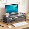 Metal Desktop Laptop Stand with Storage and Cooling Features for Gaming Monitors