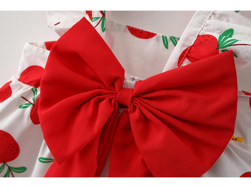 Letní bavlněné šaty na ramínka pro miminka - Dětské jednodílné oblečení