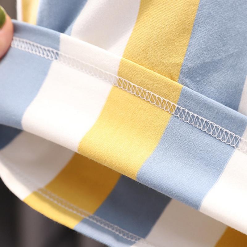 Boys Summer Suit Middle and Small Children Short-sleeved Striped Polo Shirt + Shorts Handsome Two-piece Set