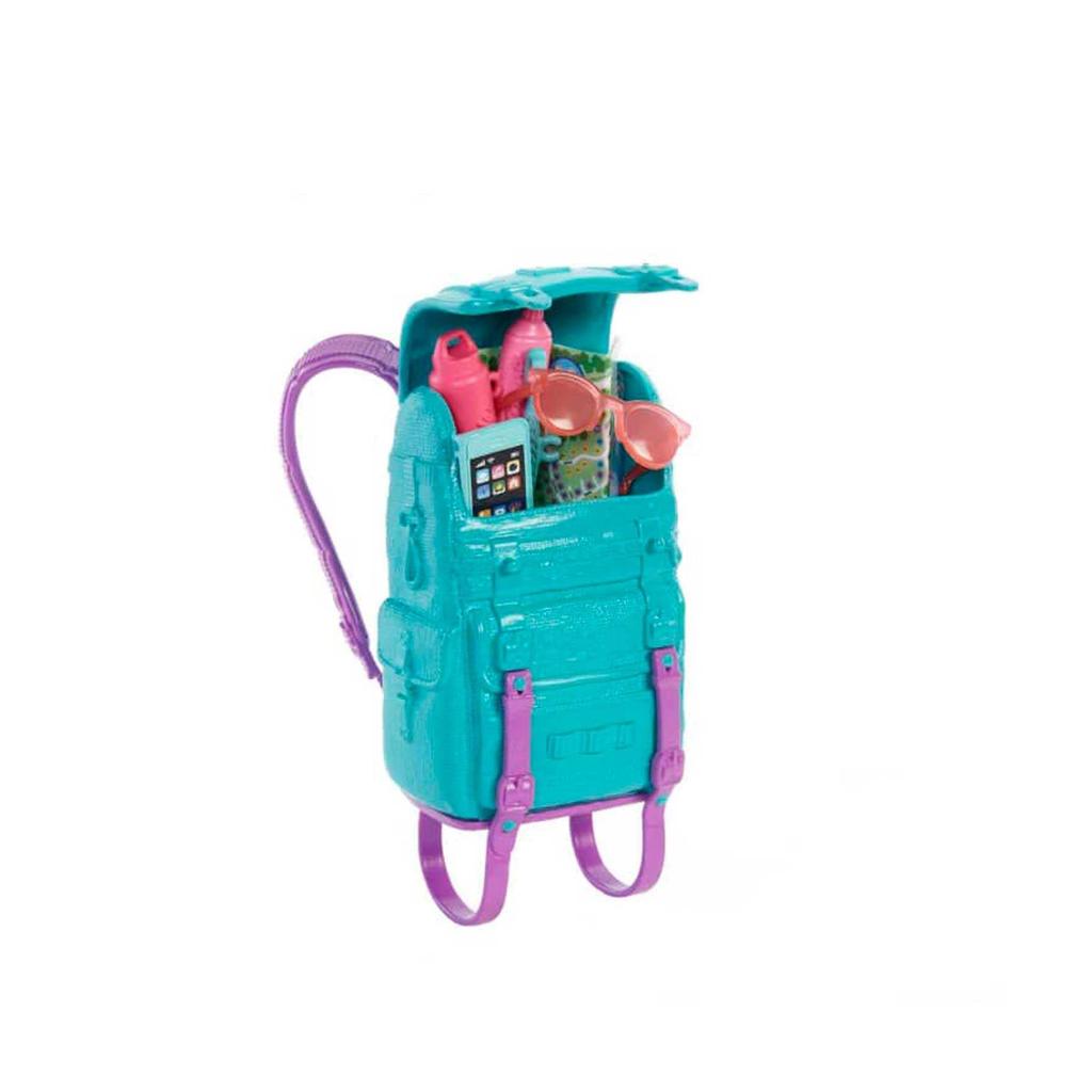 barbie It Takes Two Camping Doll in con sacco a pelo per animali domestici 10 regali da campeggio per bambini dai 3 ai 7 anni "Malibu" (11.5 Bionda) Cucciolo, zaino e accessori,