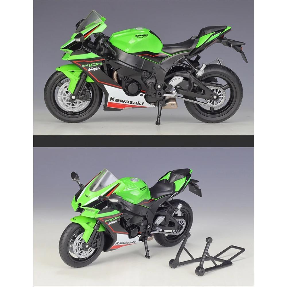 WELLY 1/12 Kawasaki Ninja ZX10R Motorcycle Model Toy Vehicle Collection Autobike Shork-Absorber Off Road Autocycle Toys Car