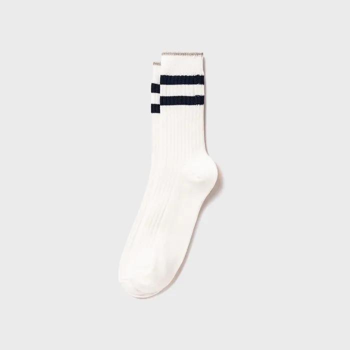 Double Stripe Socks White