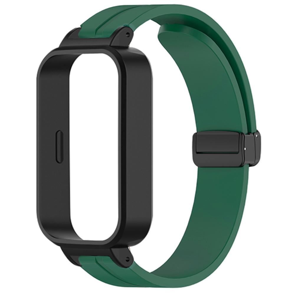 For Xiaomi Smart Band 9 Active/Redmi Band 3 Silicone Watch Band Magnetic Folding Buckle Wrist Strap