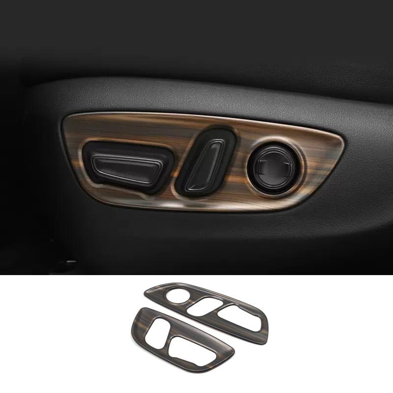 For Toyota Highlander    Car Interior Peach Wood Decoration trument Console Gear Water Cup Cover Air Vent Trims