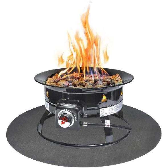 Fire Pit Mat,Bonfires,Lawn,Patio,Chiminea,Deck Defender,Under Grill Mat,BBQ Mat,Heat Shield,Fire Resistant Pad for Outdoors (58 Inch Round)