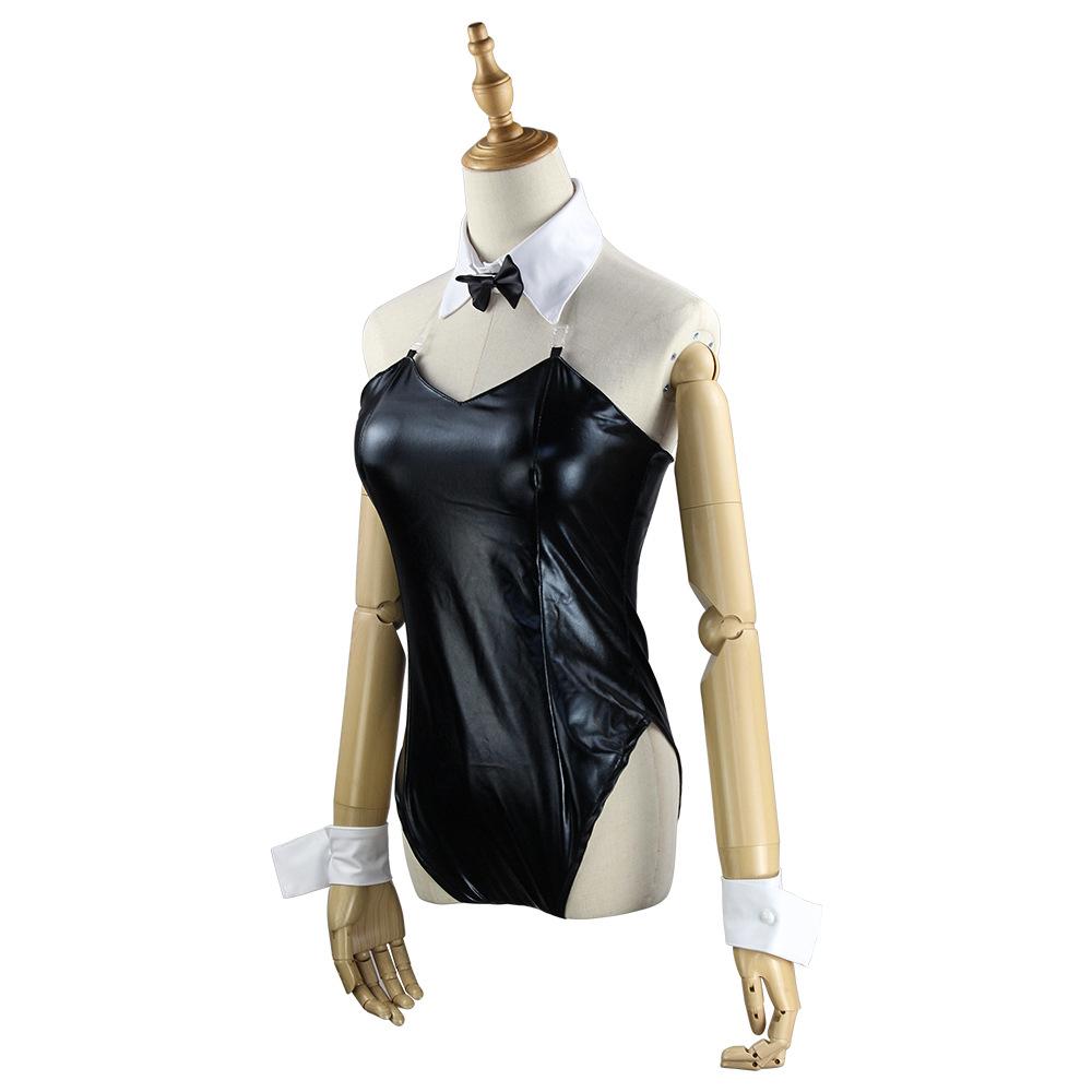 Damen Übergröße Anime Bunny Senpai Cosplay Kostüm Halloween Damen Schwarz Sexy Jumpsuit Träumt Nicht Von Sakurajima Mai Outfits