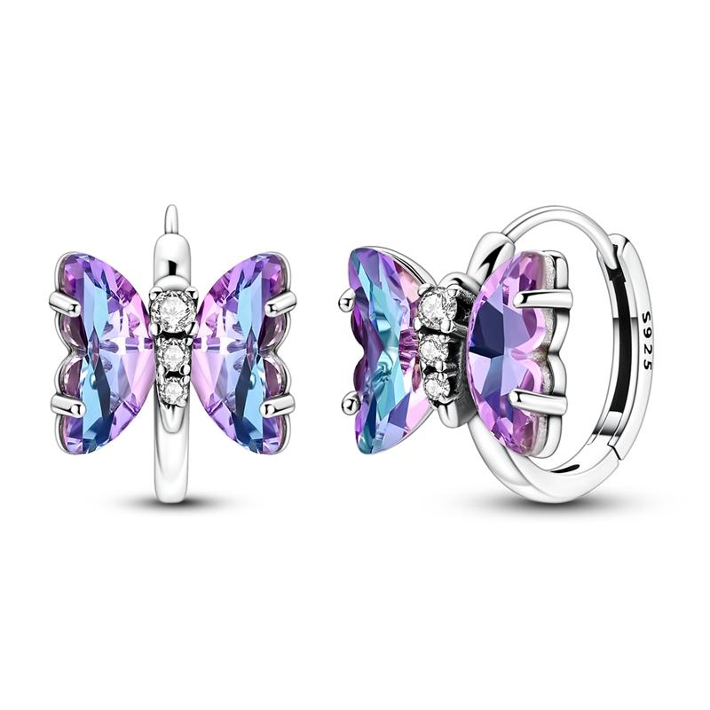 925 Sterling Silver Pendant Earrings for Women Wedding Jewelry Gift Sweet Cherry Butterfly Dragonfly Pony Drop Earrings Eardrop
