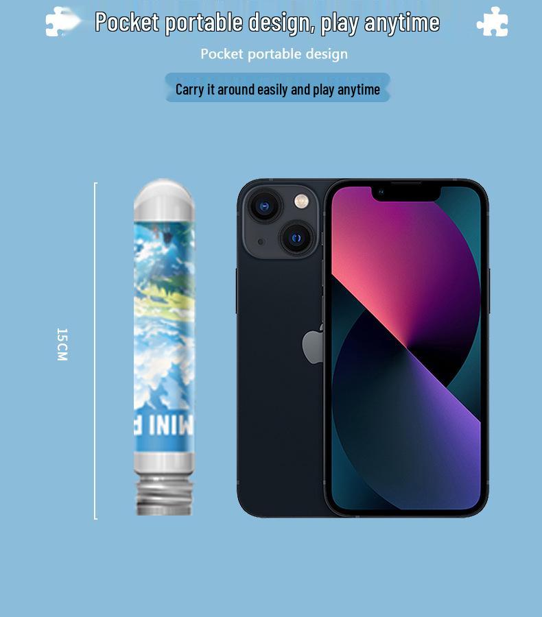 Advanced Adult Puzzle: High Difficulty Mini 150-Piece Pocket Tube Edition