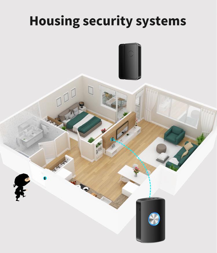Magnetic Sensor 1000Ft Wireless Doorbell with 5 Adjustable Volumes