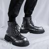 New niche trend flame boots trendy men ins Martin shoes men's thick-soled high-top short boots 9519-R