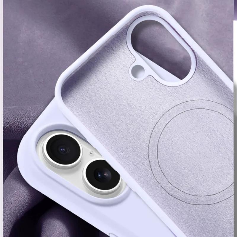 New Gold Liquid Silicone Magsafe Case For iPhone 16 14 15 Plus 13 12 11 16 Pro Max Magnetic Wireless Charge Protector Soft Cover