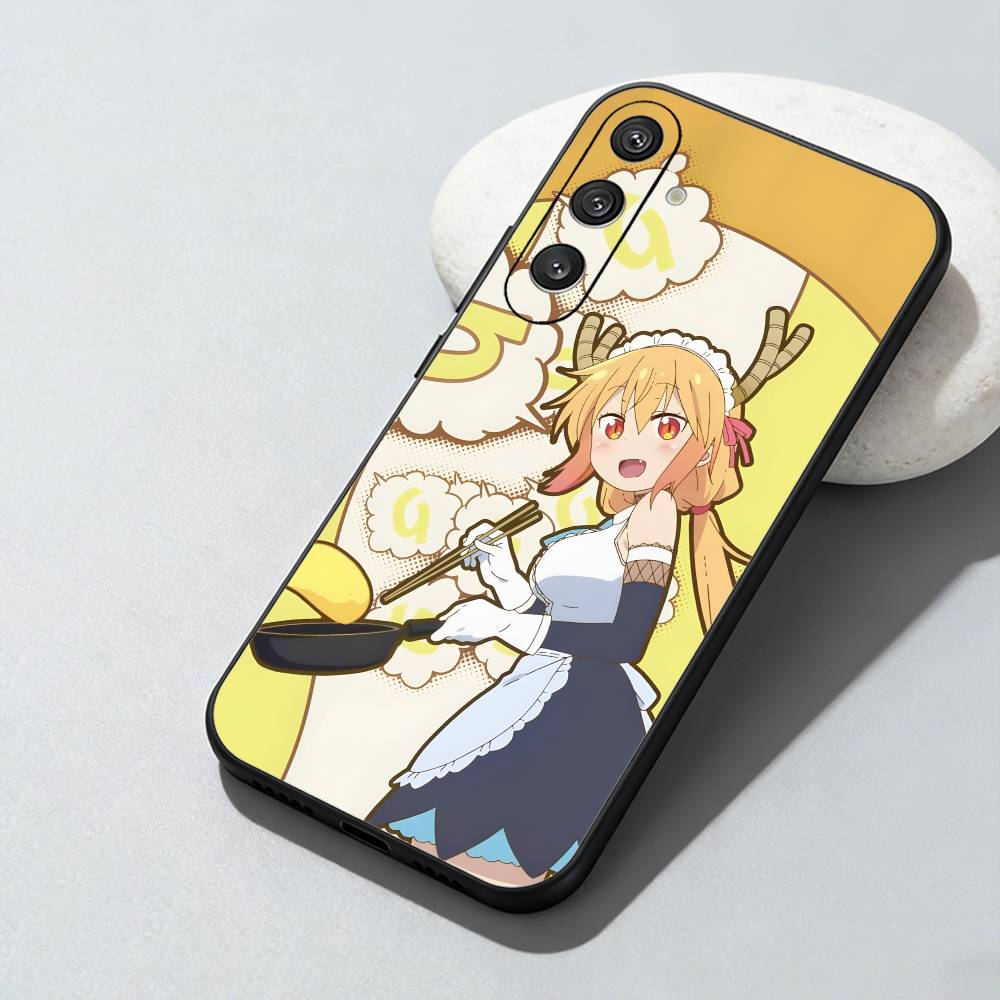 

Maid T-Tohru Anime Dragon Phone Case For Samsung Galaxy A73,A72,A71,A70,A52,A51 Others Soft Black Cover Samsung a42 5g