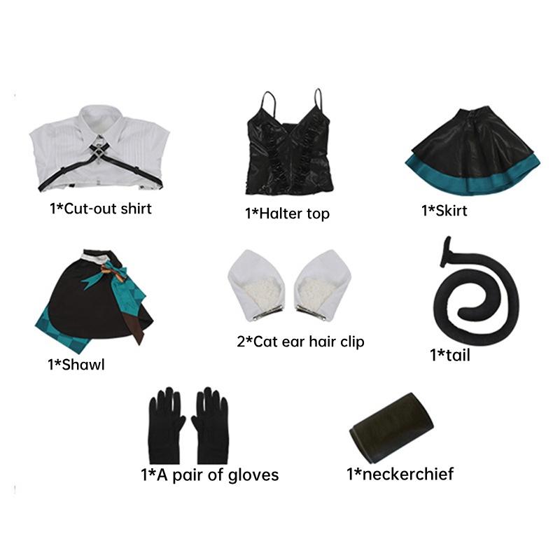 

Genshin Impact Кос Линнет Косплей Костюм Роль Полный Комплект Наряд на Хэллоуин Вечеринка S