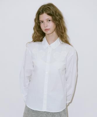 SINOON Rose Artwork Shirt (White)