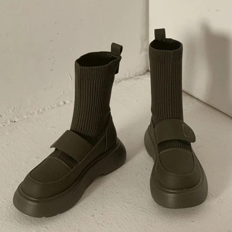 Fashion New In Woman Short Shoes Autumn Ankle Boots for Women Elastic Comfortable and Elegant On Offer Winter 2024 High Quality Booties