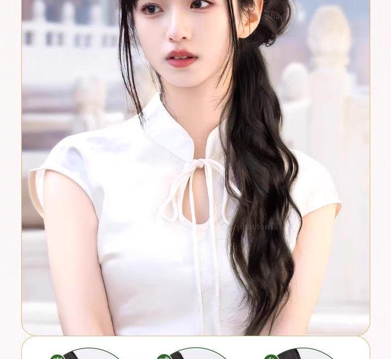 Chinese Water Ripple Ponytail Claw Clip for Hanfu, Cheongsam & Traditional Styles