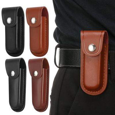 Hochwertige Messerscheide Holster Lederscheide Halter Taschenlampen Etui Klappmesser Werkzeug Camp Outdoor Trage Gürtelschlaufe Etui