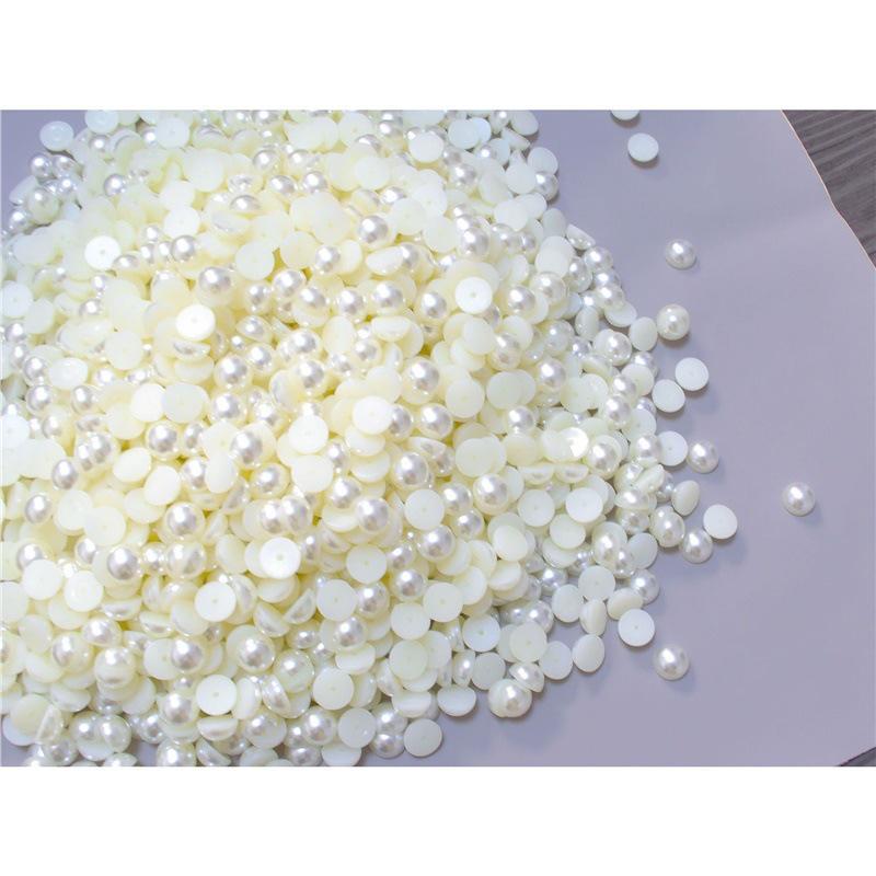 DIY Imitation Shell Half-Round Pearl Accessories for Clothing and Nail Art