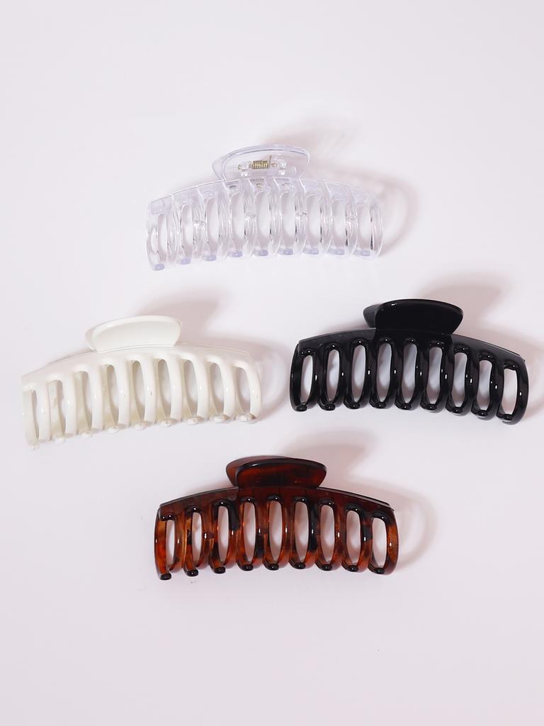 4pc Korean Style Fashionable Double Button Matte Ponytail High-quality Hair Clip For Fixing Hairstyle Special For Real Hair Wigs