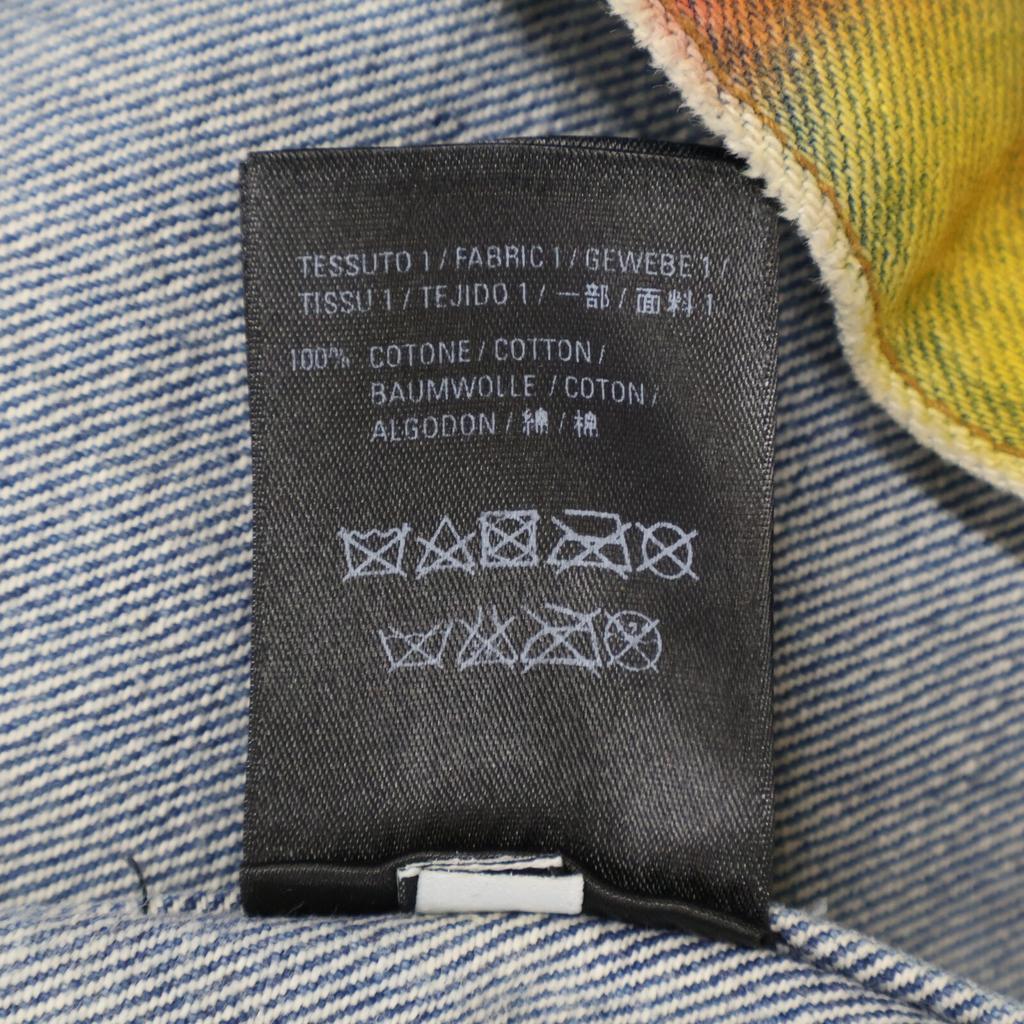 Balenciaga [Domestic Regular] 562529 Graphic Oversized Denim Jacket 46 Blue / multicolorUsed