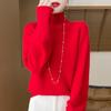 Women Sweater 100% Wool MODERN NEW SAGA Turtleneck Knit Pullover Thick Winter Jumpers Female Knit Tops