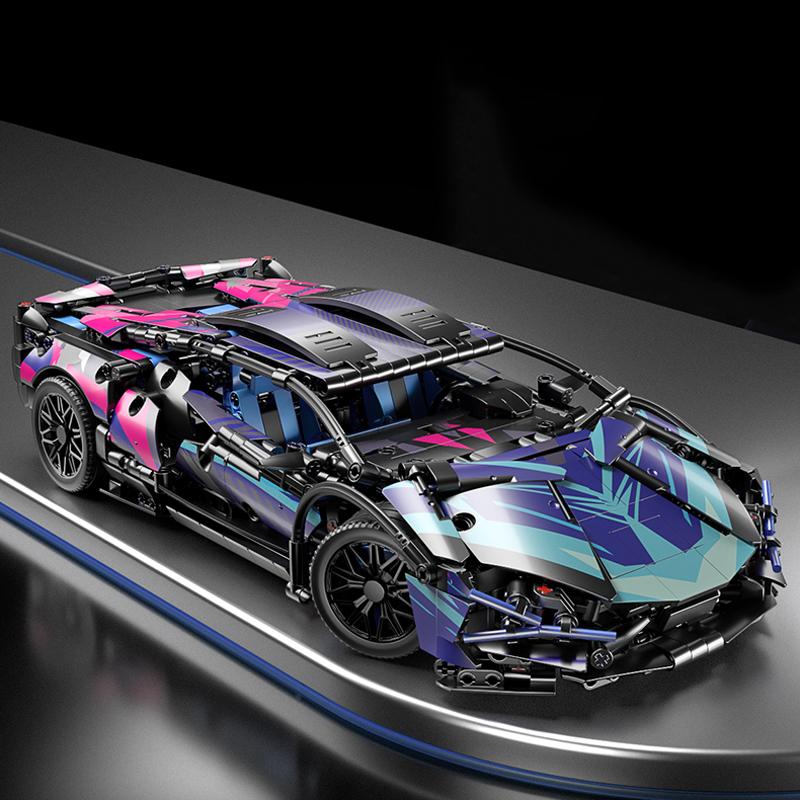 Non-Toxic Technical Racing Sport Car Model Building Blocks Diy Tabletop Decoration Model Kids Adult Birthday Christmas Halloween Gifts