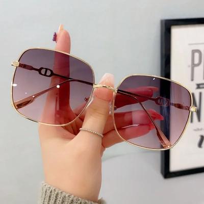 2 szt. Nowe Modne Plażowe Gradientowe Okulary Przeciwsłoneczne Damskie Retro Okulary