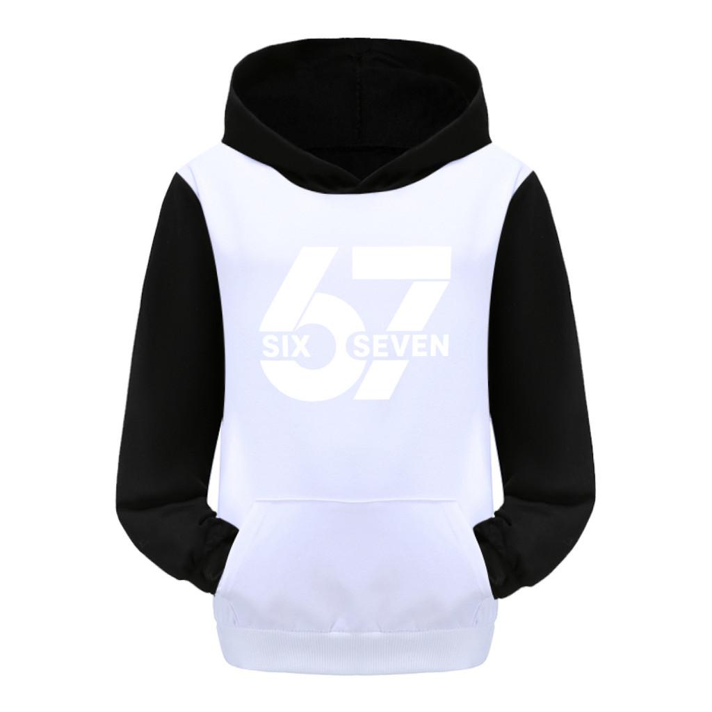 5398 Boys Girls Steal a Brainrot 67 Printed Casual Long Sleeves Hoodies