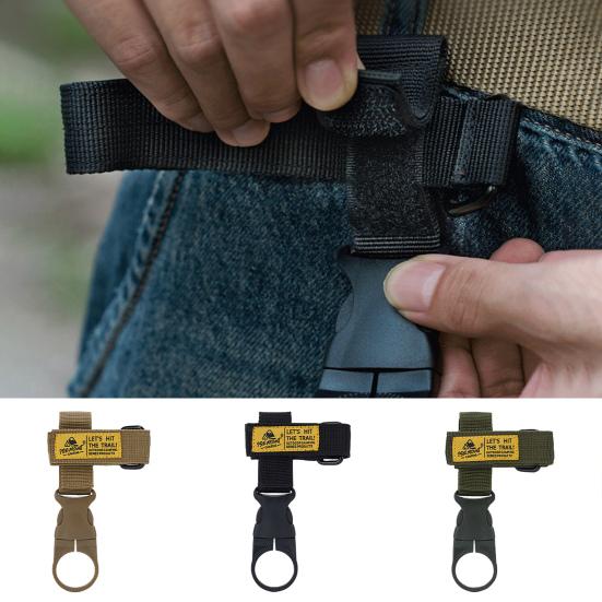 Outdoor Multi-function Glove Storage Buckle Water Bottle Holder Portable Adjustable Camping Hiking Backpack Rope Hanging Fastener Tape Buckle