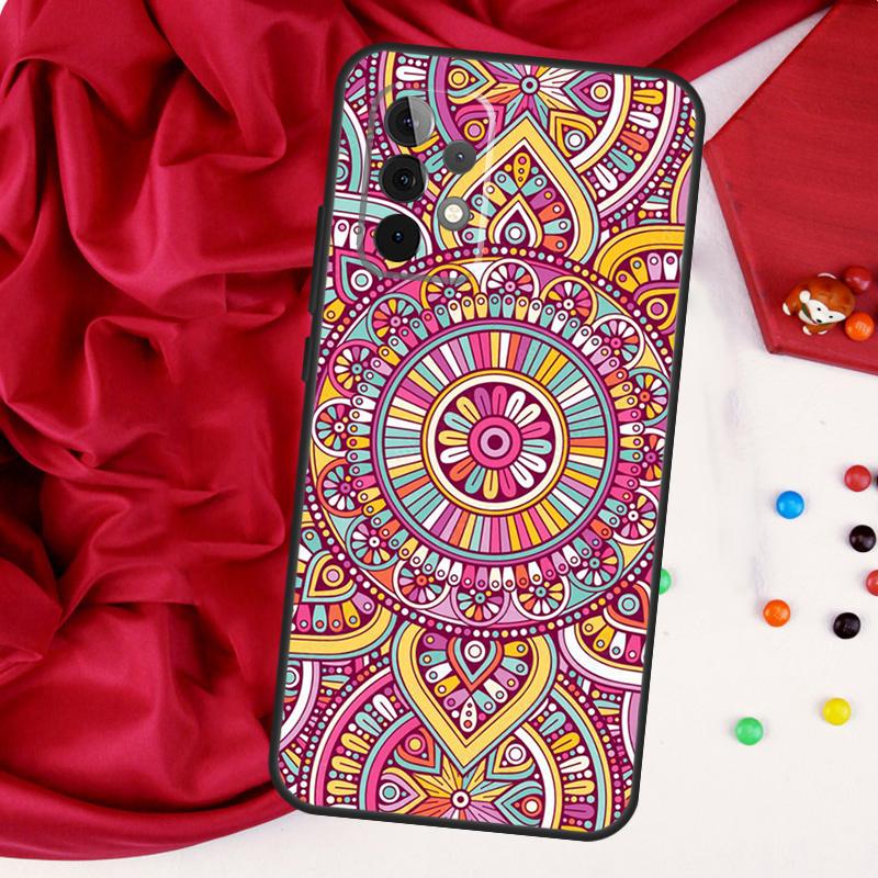 Indian Pattern Mandala For Samsung Galaxy A26 A05 A06 A16 A54 A34 A14 A22 A32 A52 A55 A35 A15 A53 A13 A56 A36 Case