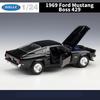 Welly 1/24 Ford Mustang 1969 Boss 429 Alloy Sports Car Model Diecasts Metal Toy Racing Car Model Simulation Kids Gift Decoration