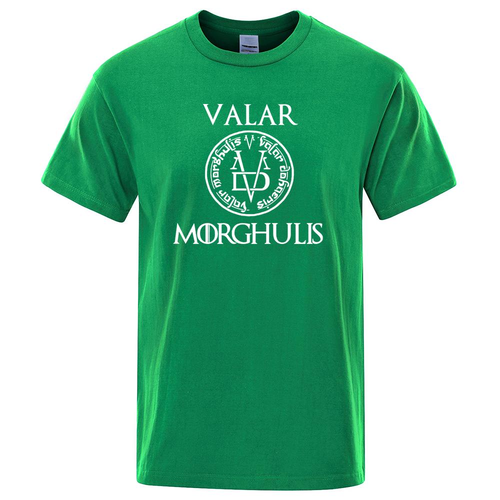 

Summer Men s T-Shirt A Song of Ice and Fire T Shirt Valar Morghulis Printed Shirts Men Casual Tee Tops Plus Size Streetwear 4XL