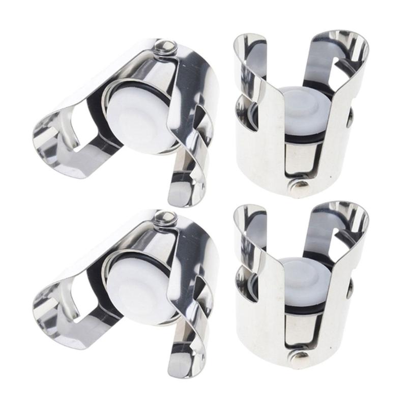 2/4/6/8Pcs Steel Champagnes Stopper With Silicones Vacuum Seal For Airtight Preservations Of Sparkling And Red Wines