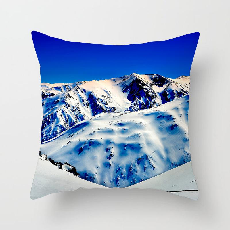 Modern Simple Landscape Car Print Sofa Pillow Cushion Cover Home Soft Furnishings