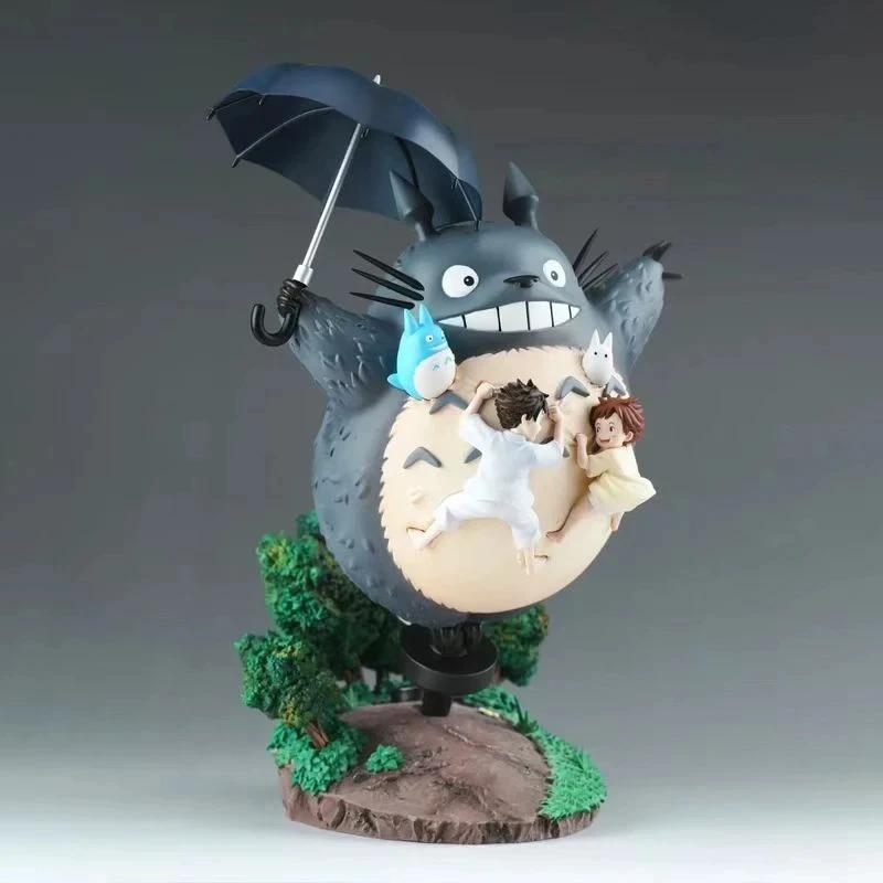 19cm Hayao Miyazaki Animel Periferi Totoro Skrivebordsornamenter Pvc Actionfigur Statue Modell Samling Dekorasjon Leker Gave