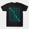 Men Black Print T-shirt Matildas No-Cut Transfer Paper Print Cotton Tshirt