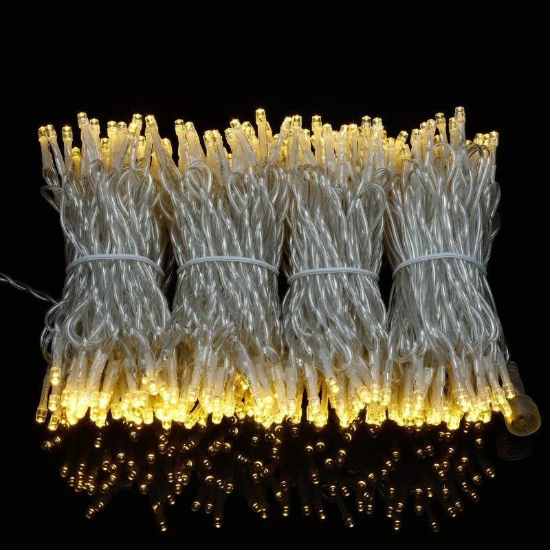 

LED String Lights Clear Wire Warm White Christmas Lights Twinkle Fairy Light for Bedroom Classroom Wedding Tree Patio Decor 1.5meter 10leds теплый белый