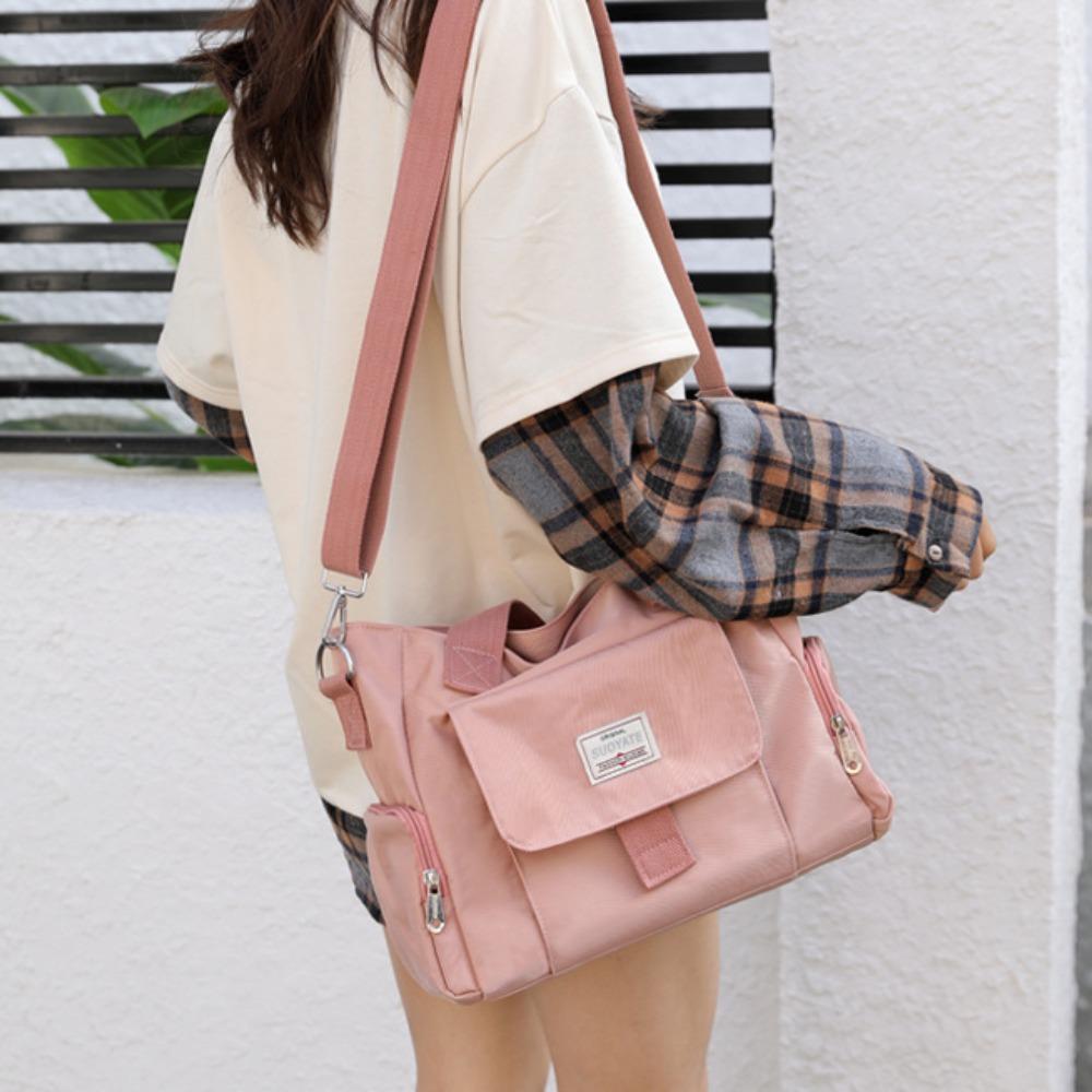 Large Capacity Multiple Zip Pockets Shoulder Bag Waterproof Crossbody Mommy Bag  Elderly