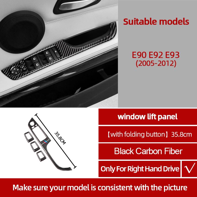 Kohlefaser Für BMW E90 E92 E93 2005-2012 Auto Mittelkonsole CD-Panel Verkleidung Aufkleber Tuning Abdeckung Dekor Auto Innenzubehör