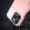 AMORUS For iPhone 14 Pro Case with Sliding Card Holder PC TPU Phone Back Cover