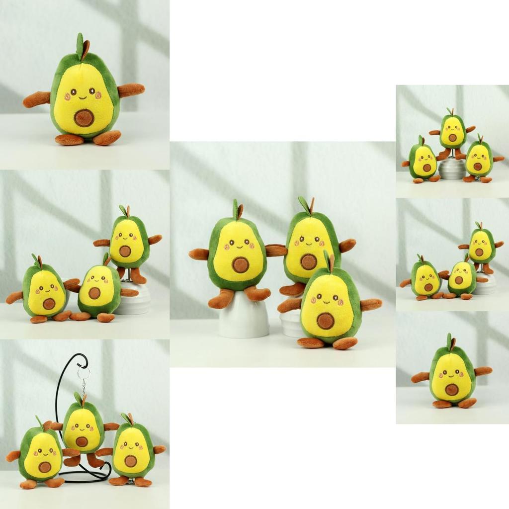 Charming Four-inch Avocado Stuffed Toy Keychain Ideal For Kids Backpack Accessories