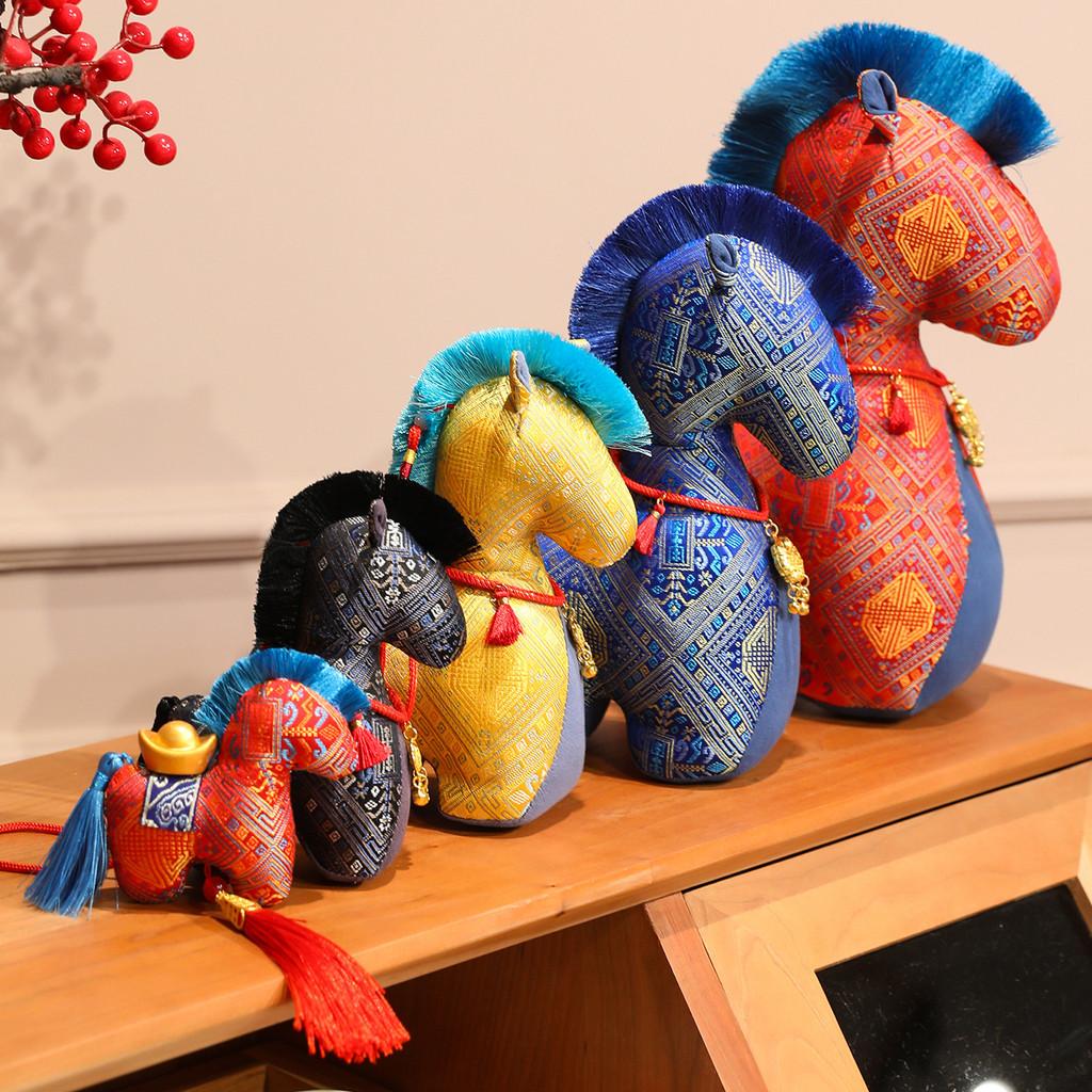 Year Of The Horse Character Plush Doll With Necklace And Tassel Decorations For Gift Giving