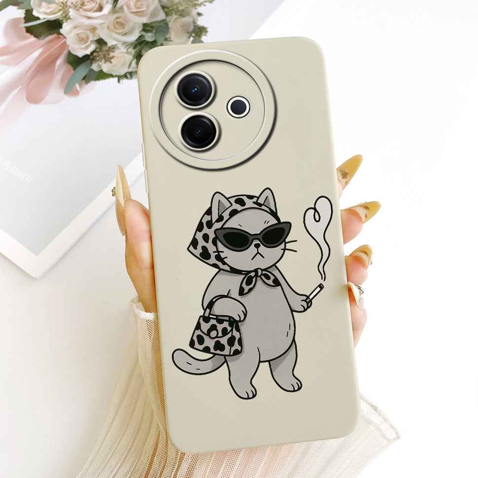 For Vivo Y39 5G Casing Cute Cat Butterfly ShockProof Cover For Vivo Y 39 Y39 5G V2443 V2436  Mobile Phone Cases Covers 6.68"