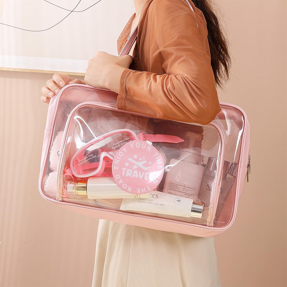 Large Capacity Makeup Bag PVC Swimming Bag Fashion Toiletry Bags Beach Accessories
