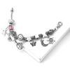 Louleur 10pcs Antique Silver Color Pendants Charm Big Hole Pendant For Jewelry Making DIY Gifts Bracelet Necklace Accessories