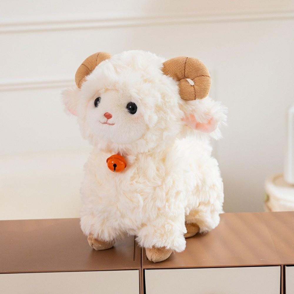 Fluffy Soft Plush Sheep Doll Standing New Year Sheep Commemorative Doll New Year Gift
