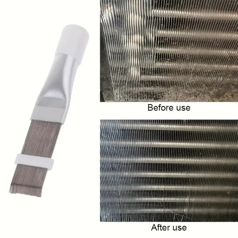 1Pc Air Conditioning Fin Cleaning Comb Stainless Steel Brush Fin Straightener Air Conditioner Cleaning Tool
